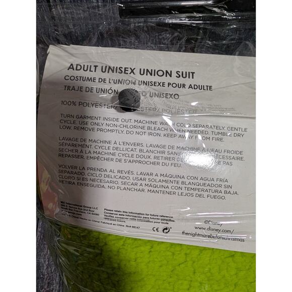 Disney Nightmare Before Christmas Oogie Boogie Costume Union Suit Pajamas - L - Picture 6 of 7